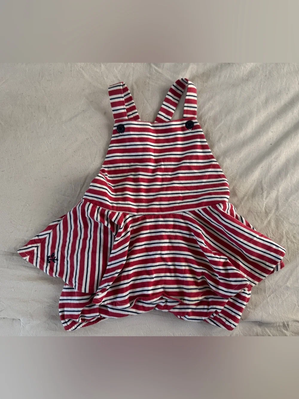 Ralph Lauren Baby Girls 18M Nautical Stripe Jumper Dress Romper